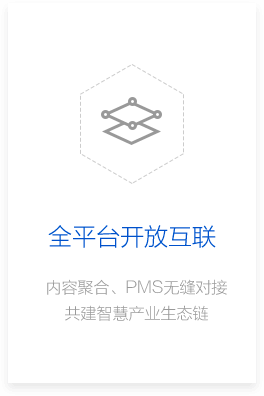 全平台开放互联 内容聚合、PMS无缝对接 共建智慧产业生态链